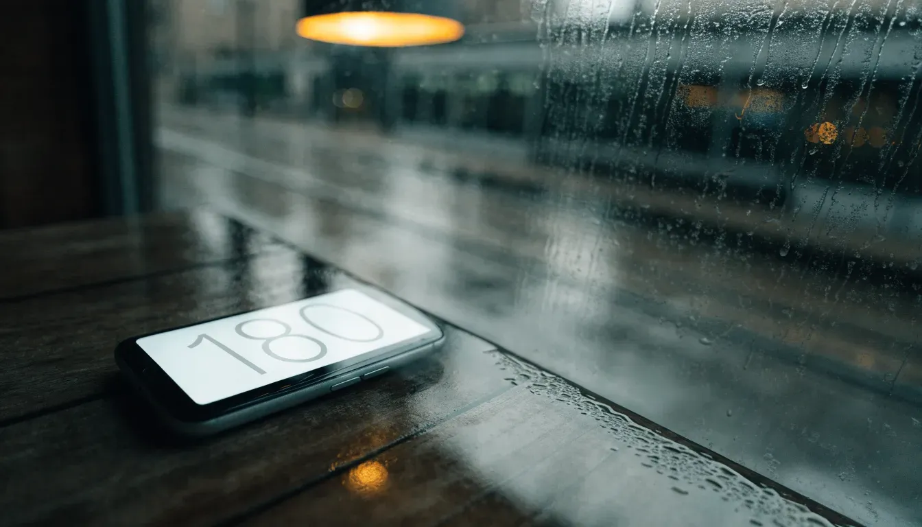 Eine Tramhaltestelle in einer Schweizer Stadt bei Regen, nasses Pflaster spiegelt das Licht.