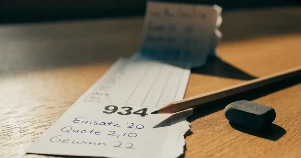 Ein Bleistift liegt quer auf einem karierten Papierblock mit handgezeichneten Kreisen und Pfeilen, daneben ein Radiergummi im Seitenlicht.